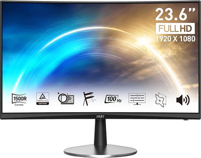 MSI 24" Full HD 100Hz Curved Business & Productivity Monitor | PRO MP2422C MSI Monitor MSI