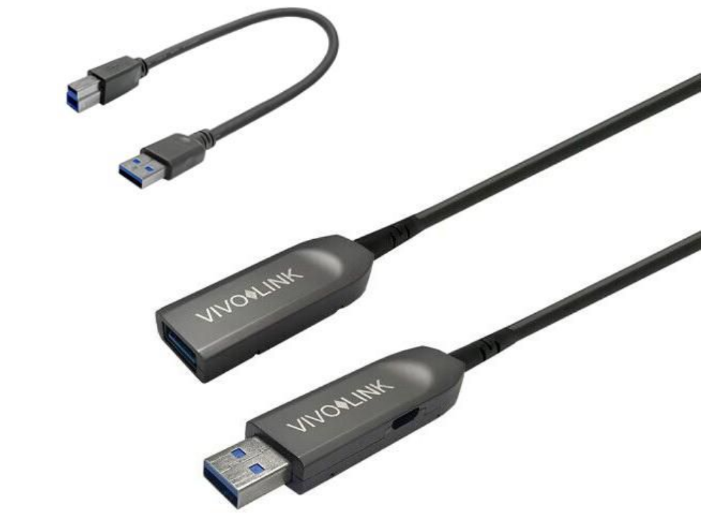 Vivolink 50m USB 3.0 Extension Cable, USB-A Male to Female with USB-A to USB-B Adapter | PROUSB3AAF50 USB Cable Vivolink