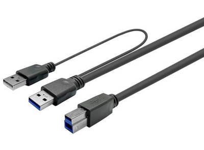 Vivolink 15m USB 3.0 Active Copper Cable A Male to B Male – Dual Compatibility | PROUSB3AB15C-DUAL USB Cable Vivolink