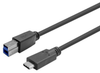 Vivolink 15m USB-C to B Male Cable, Black | PROUSBCBMM15