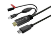 Vivolink 5m Touchscreen Cable with Charging Cable, Black | PROUSBCHDMIUSBB5-CHARGE
