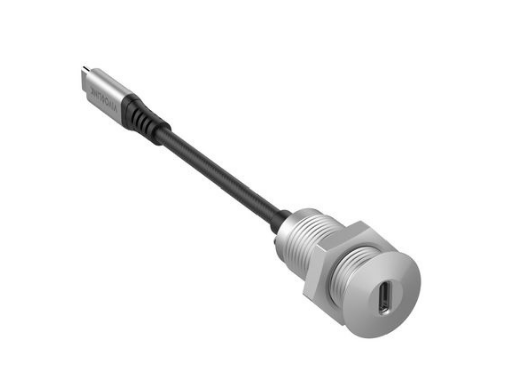 Vivolink USB-C Desk Socket, Grey, 0.3m Cable | PROUSBCMF0.3SOCKET Adapter / Converter Vivolink