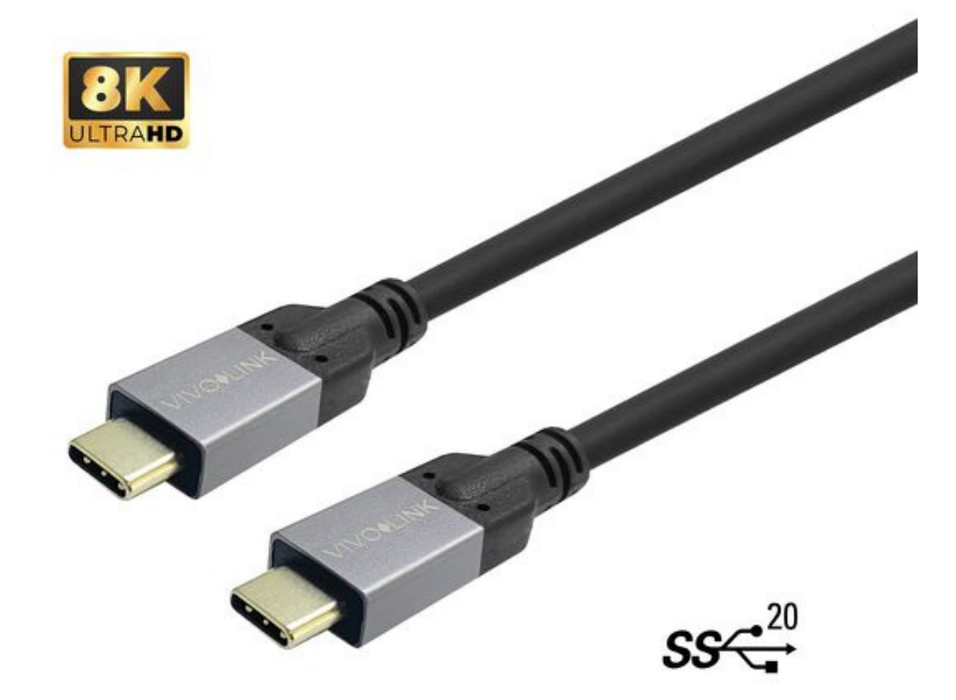 Vivolink 0.5m USB-C to USB-C Cable, 20 Gbps, USB3.2 Certified | PROUSBCMM0.5 Vivolink Cable Vivolink