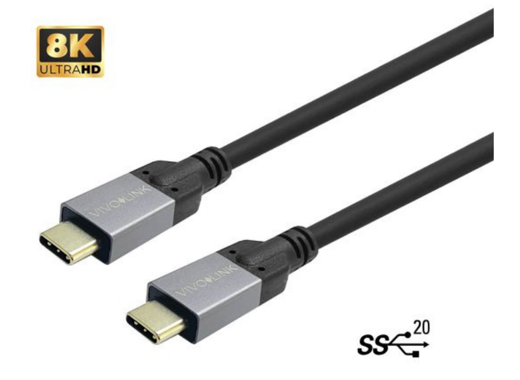 Vivolink 1m USB-C to USB-C Cable, 20 Gbps, USB3.2, Certified for Business | PROUSBCMM1 USB Cable Vivolink