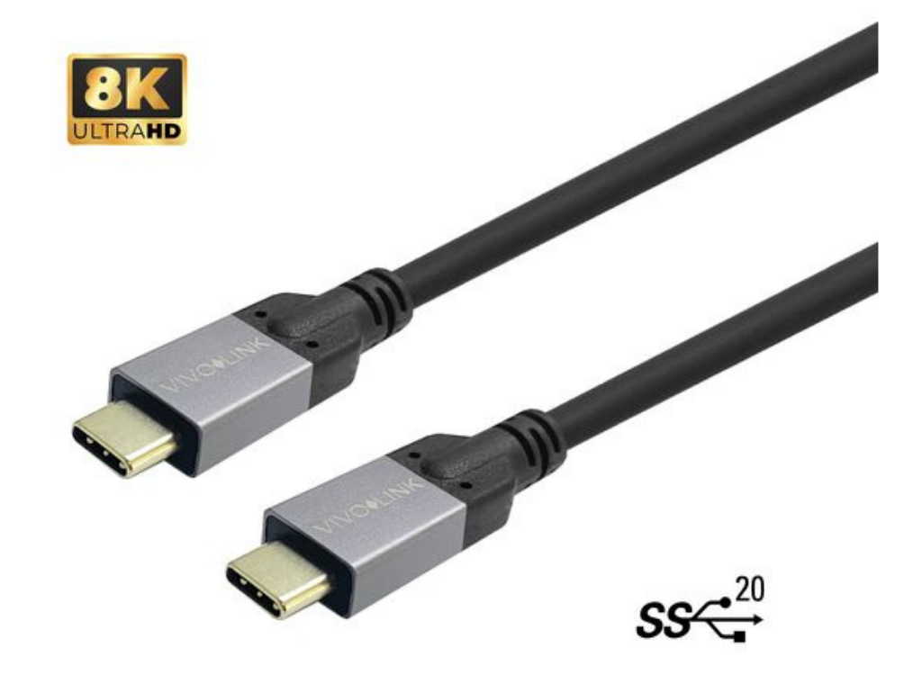 Vivolink 2m USB-C to USB-C Cable, 20 Gbps, USB 3.2 Certified for Business | PROUSBCMM2 USB Cable Vivolink