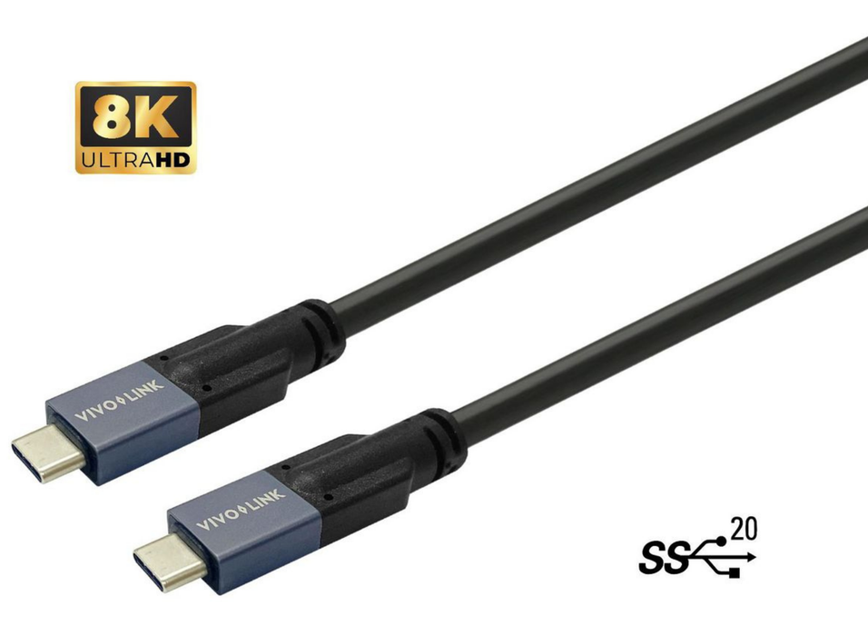 Vivolink 7m USB-C to USB-C USB 3.2 Gen 2x2, 20Gbps Cable | PROUSBCMM7 USB-C Cable Vivolink