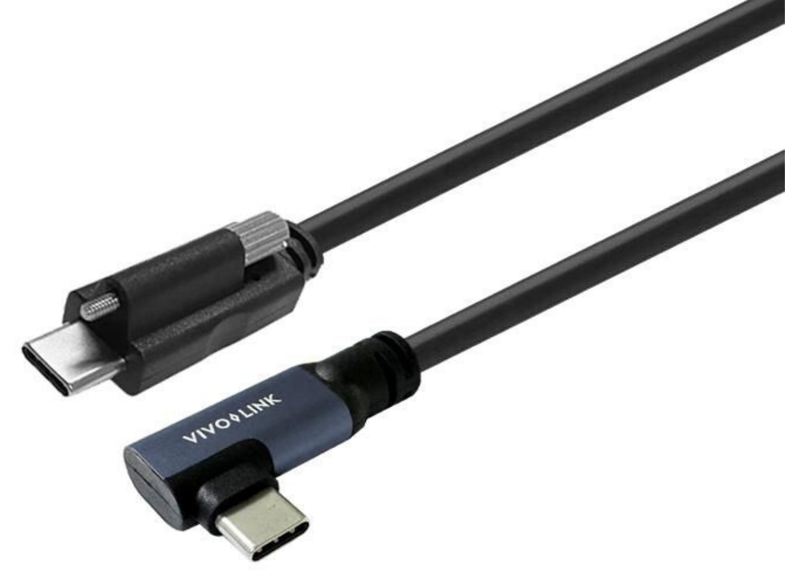 Vivolink 2m USB-C to USB-C Angled Cable with Lock Screw | PROUSBCMMS2A USB Cable Vivolink