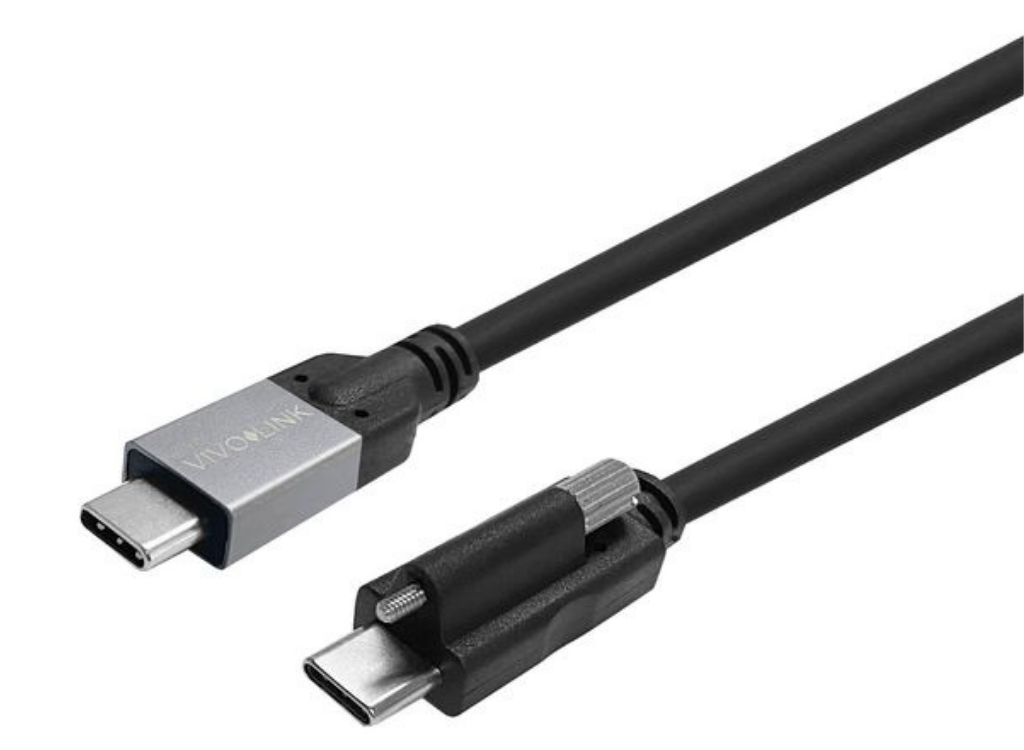 Vivolink 5m USB-C Screw to USB-C Cable, Certified For Business | PROUSBCMMS5 USB Cable Vivolink