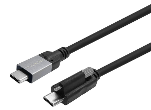 Vivolink 6m USB-C Screw to USB-C Cable – USB 3.2, 20Gbps Data | PROUSBCMMS6 USB-C Cable Vivolink