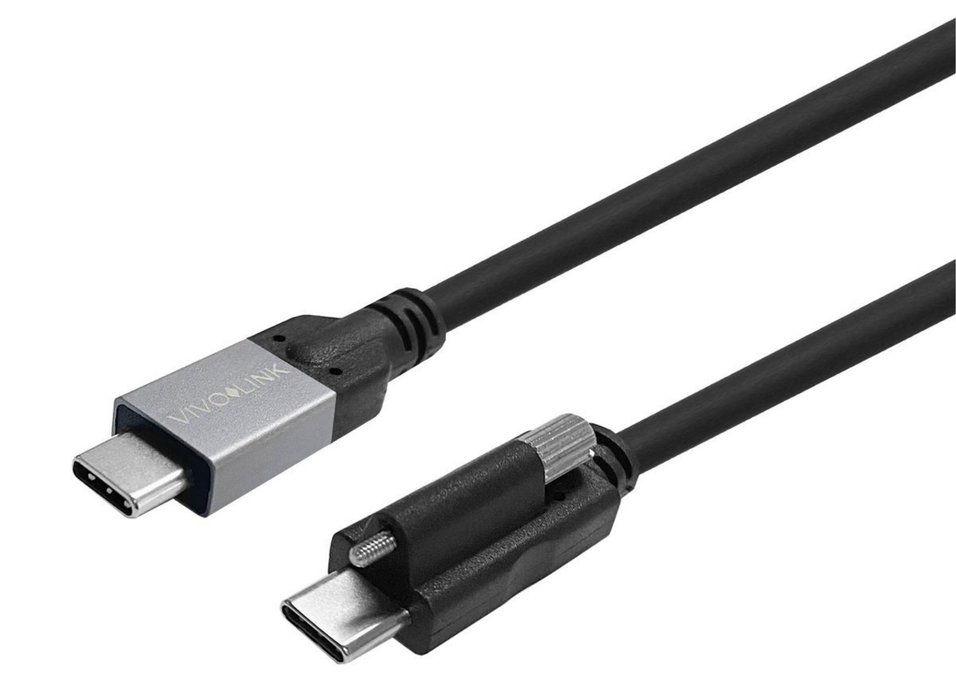 Vivolink 7m USB 3.2, 20Gbps USB-C Screw Lock to USB-C Cable | PROUSBCMMS7 USB-C Cable Vivolink