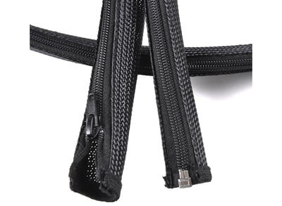 Vivolink Pro Expandable Cable Sleeve with Zipper – Black, 2.8m Length | PROZIPSLEEVE2028 Cable Sleeves Vivolink