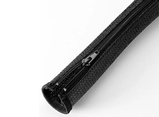 Vivolink Pro Expandable Cable Sleeve with Zipper, 20mm Diameter, 0.8m Length | PROZIPSLEEVE2008 Cable Sleeves Vivolink