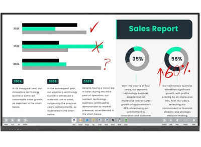 Moove PT86J – 86" 4K Interactive Touch Display with MeetingPad Software Moove Interactive Touchscreen Display ScreenMoove