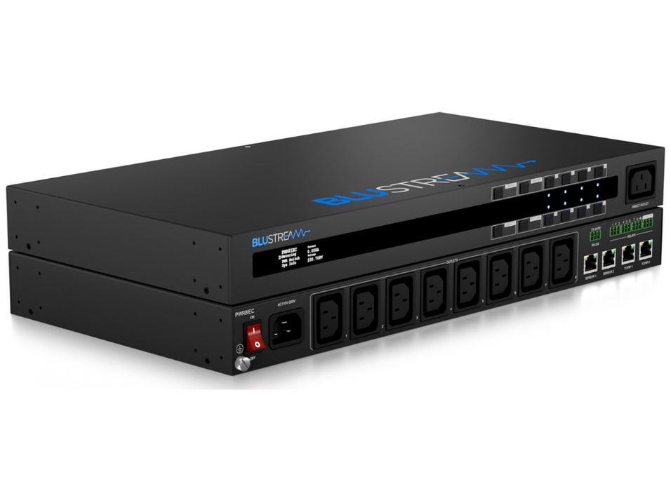 BluStream 8 Port Managed IEC PDU | PWR8IEC BluStream Port Managemed BluStream