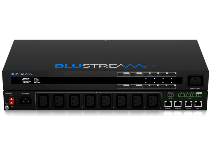 BluStream 8 Port Managed IEC PDU | PWR8IEC Power Distribution Unit BluStream