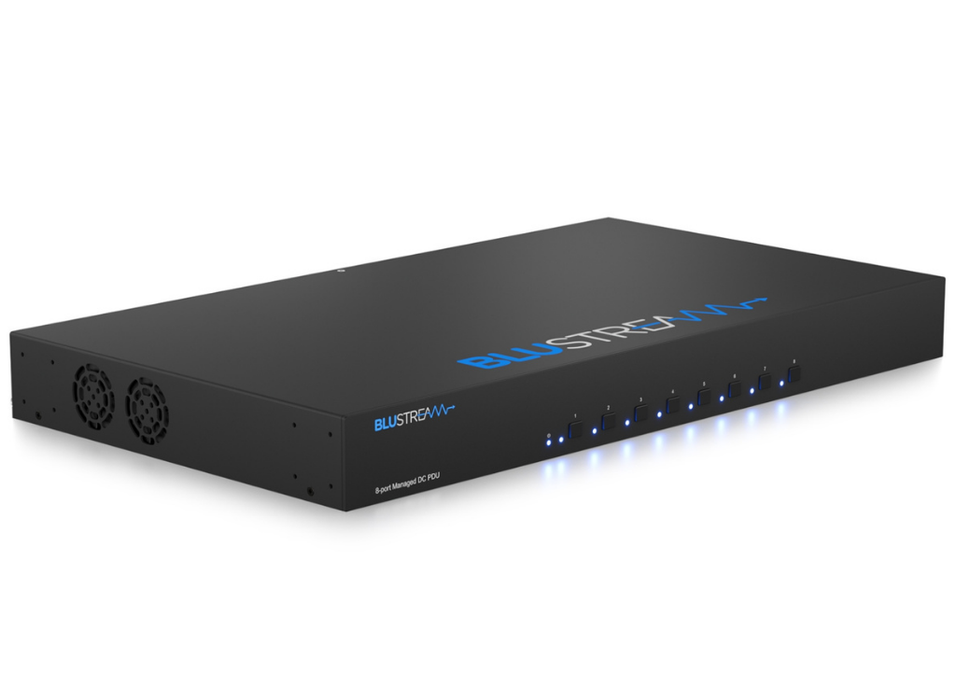 BluStream 8 Port Managed Low Voltage PDU | PWR8VDC BluStream Port Managemed BluStream