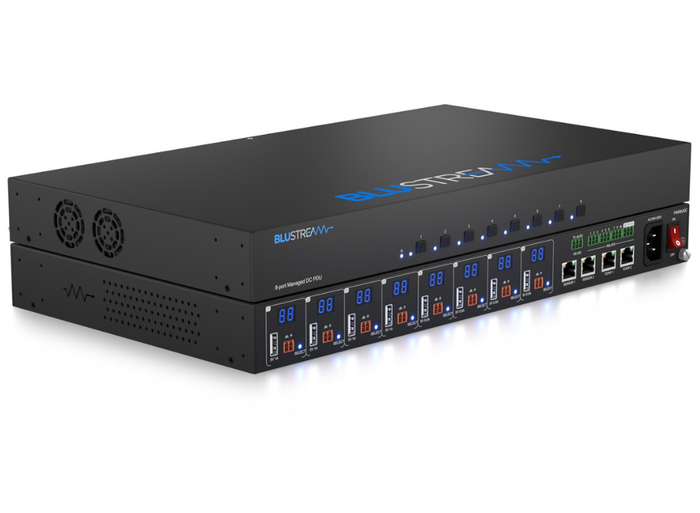 BluStream 8 Port Managed Low Voltage PDU | PWR8VDC Power Distribution Unit BluStream