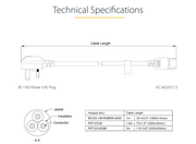 StarTech 3m UK Computer Power Cable – 3 Pin Mains Lead | PXT101UK3M Power Cable Startech