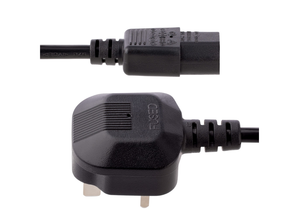 StarTech 3m UK Computer Power Cable – 3 Pin Mains Lead | PXT101UK3M StarTech Power Cable Startech