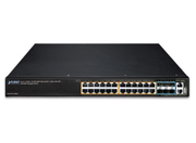 Planet SGS-6341-24P6X Layer 3 24-Port 10/100/1000T 802.3at PoE + 6-Port 10G SFP+ Stackable Managed Ethernet Switch Network Switch Planet