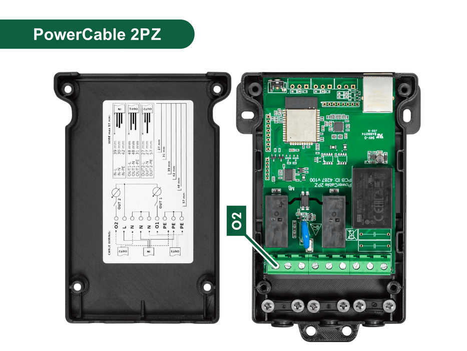 Netio PowerCable 2PZ with 2 Smart Hardwired Power Outputs (16A Max)