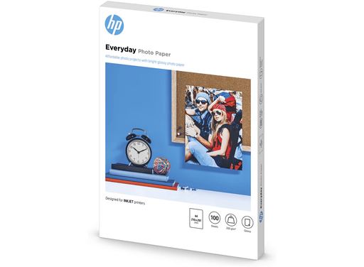 HP Everyday Glossy Photo Paper-100 sht/A4/210 x 297 mm