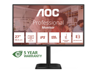 AOC Q27E4U 27" 120Hz 4ms QHD IPS Desktop Monitor Desktop Monitor AOC