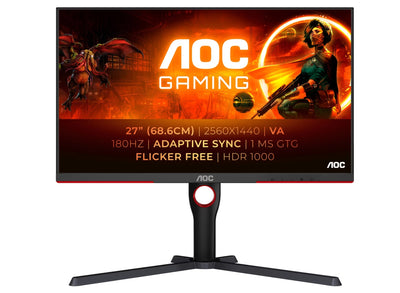 AOC Q27G3XMN/BK 27" 180Hz 1ms QHD Gaming Monitor Gaming Monitor AOC