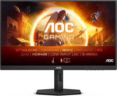 AOC Q27G4X 27" IPS 180 Hz QHD LCD LED Monitor Black, Red Desktop Monitor AOC