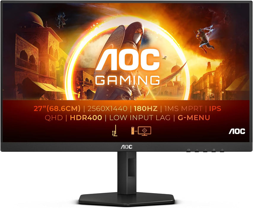 AOC Q27G4X 27" IPS 180 Hz QHD LCD LED Monitor Black, Red