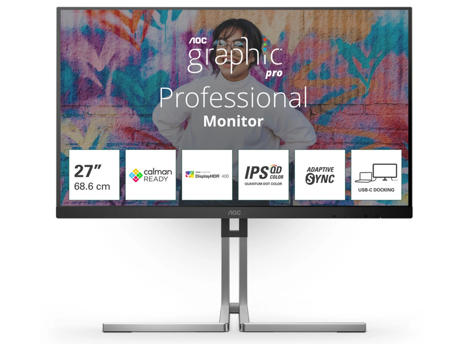 AOC Q27U3CV 27" 75Hz 4ms QHD Desktop Monitor Desktop Monitor AOC