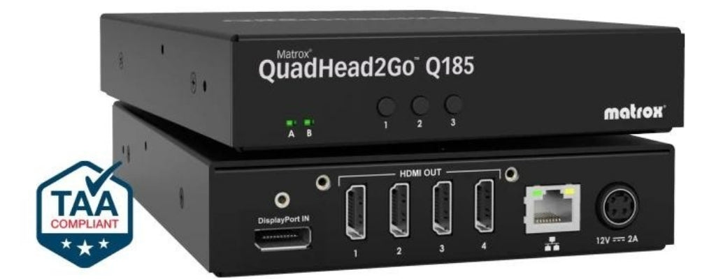 Matrox QuadHead2Go Q185 4K Video Wall Appliance (DP) | Q2G-DP4K