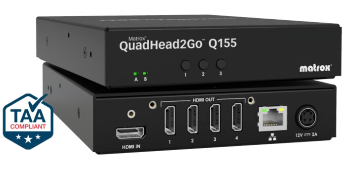 Matrox QuadHead2Go Q155 Multi-Monitor Controller Appliance | Q2G-H4K2 Video Wall Controller Matrox