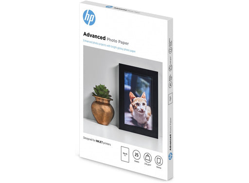 HP Advanced Glossy Photo Paper-25 sht/10 x 15 cm Borderless