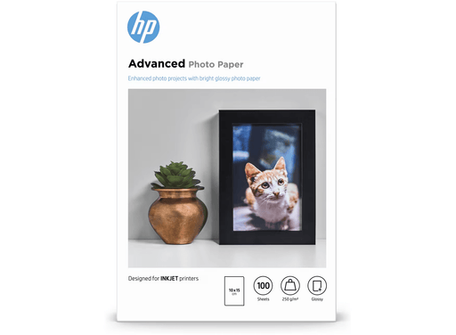 HP Advanced Glossy Photo Paper-100 sht/10 x 15 cm Borderless