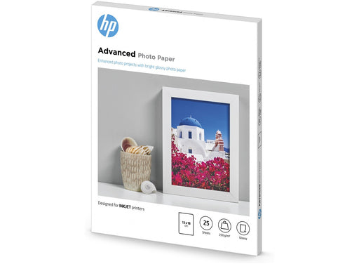 HP Advanced Glossy Photo Paper-25 sht/13 x 18 cm Borderless