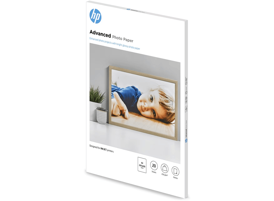 HP Advanced Glossy Photo Paper A3 297 x 420 mm -20 Sheet