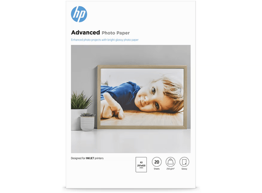 HP Advanced Glossy Photo Paper A3 297 x 420 mm -20 Sheet