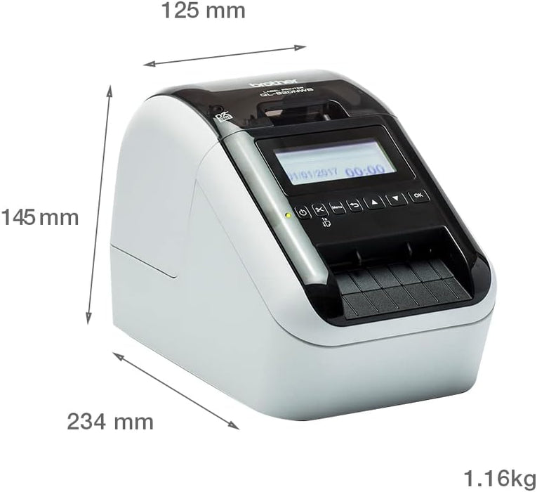 Brother QL-820NWBC Label Printer Direct Thermal Colour 300 x 600 DPI Wired & Wireless DK
