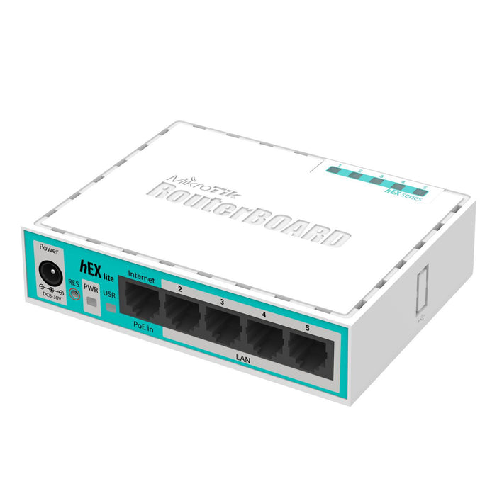 MikroTik hEX lite 850 MHz 5x Fast Ethernet PoE Router | RB750R2 Wired Router MikroTik