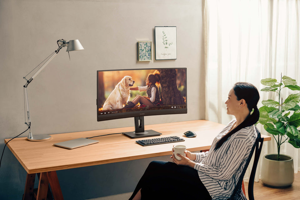 ViewSonic VA3820C 38” UWQHD+ 21:9 IPS Curved Monitor with USB-C Hub Desktop Monitor ViewSonic