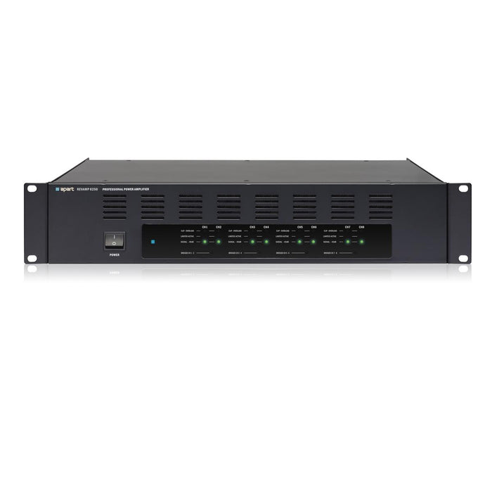 BIAMP REVAMP8250 8-Channel Bridgeable Class D Power Amplifier, 8 x 250W, 4ohm Audio Amplifier BIAMP