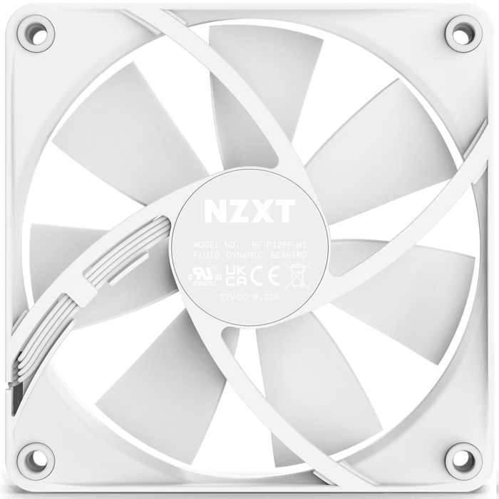 NZXT RF-P12SF-W1 F120P Computer Case Fan 12 cm White 1 pc(s)