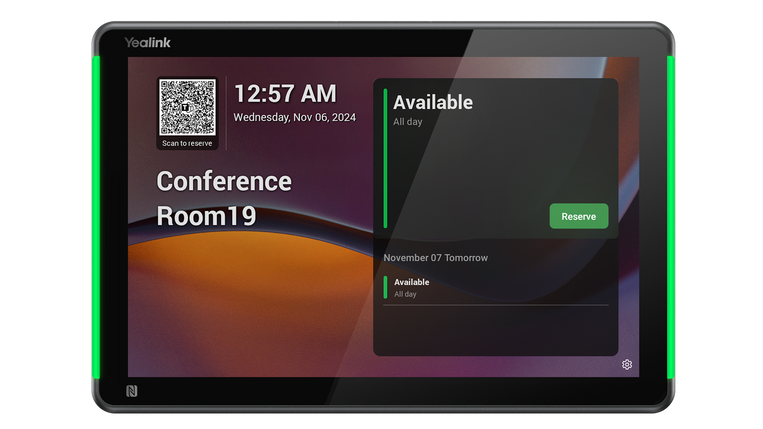 Yealink 10 inch Android room scheduling panel