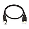 V7 A Male to USB B Male Cable USB 2.0 480 Mbps 0.5m/1.6ft Black - V7USB2AB-50C-1E