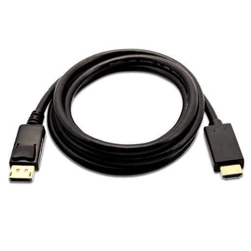 V7 DisplayPort Male to HDMI Male 2m/6.6ft Black - V7DP2HD-02M-BLK-1E