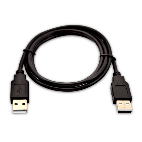 V7 USB A Male to USB A Male Cable USB 2.0 480 Mbps 1m/3.3ft Black - V7USB2AA-01M-1E