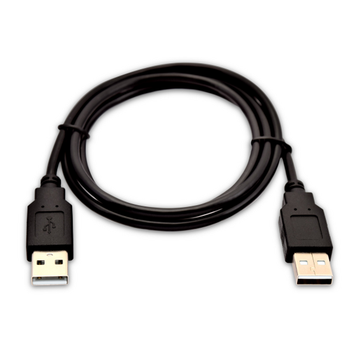 V7 USB A Male to USB A Male Cable USB 2.0 480 Mbps 2m/6.6ft Black - V7USB2AA-02M-1E