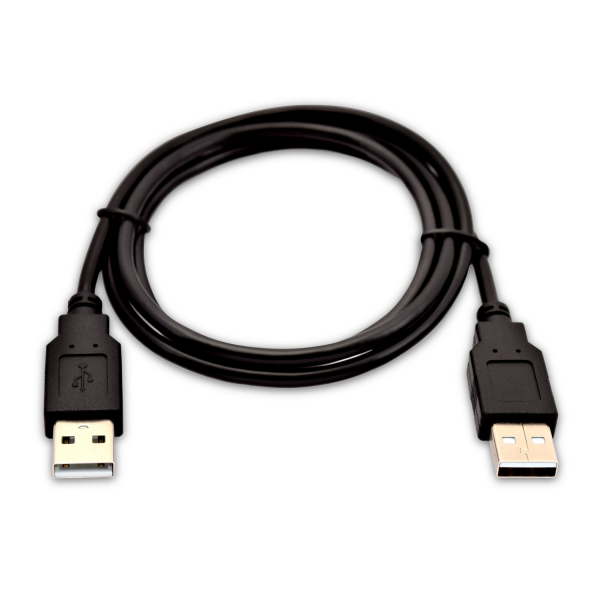 V7 USB A Male to USB A Male Cable USB 2.0 480 Mbps 2m/6.6ft Black - V7USB2AA-02M-1E