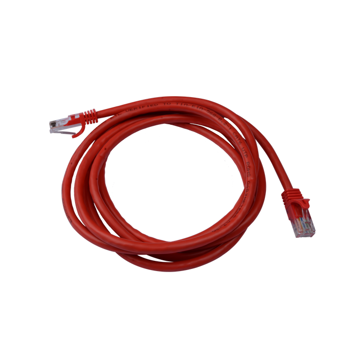 V7 2m Red Cat6 Unshielded (UTP) Cable RJ45 Male to RJ45 Male 6.6ft | V7CAT6UTP-02M-RED-1E